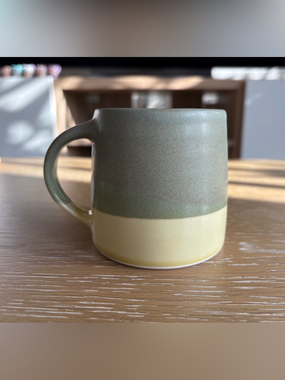 KINTO Mug, 11 fl oz (320 ml), Green x Yellow